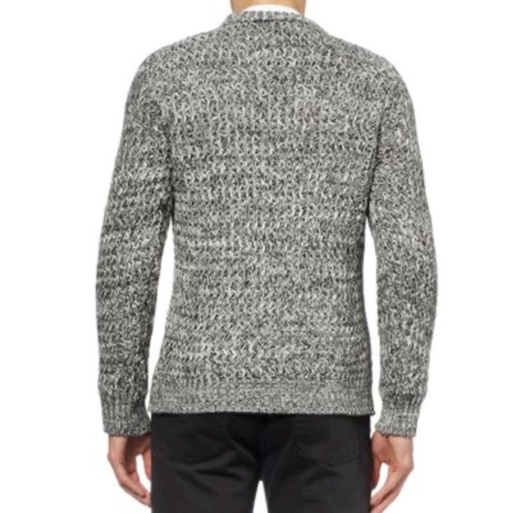 SANDRO PARIS Grey Linen Chunky Knit Sweater - Picture 2 of 12